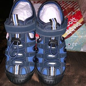 Scott David (Lucas) Cap Round Sport Sandal - Blue